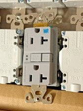 NEW LOT OF 50 Eaton 20A Gray GFCI Self-Test Receptacles Duplex Weather Resistant picture