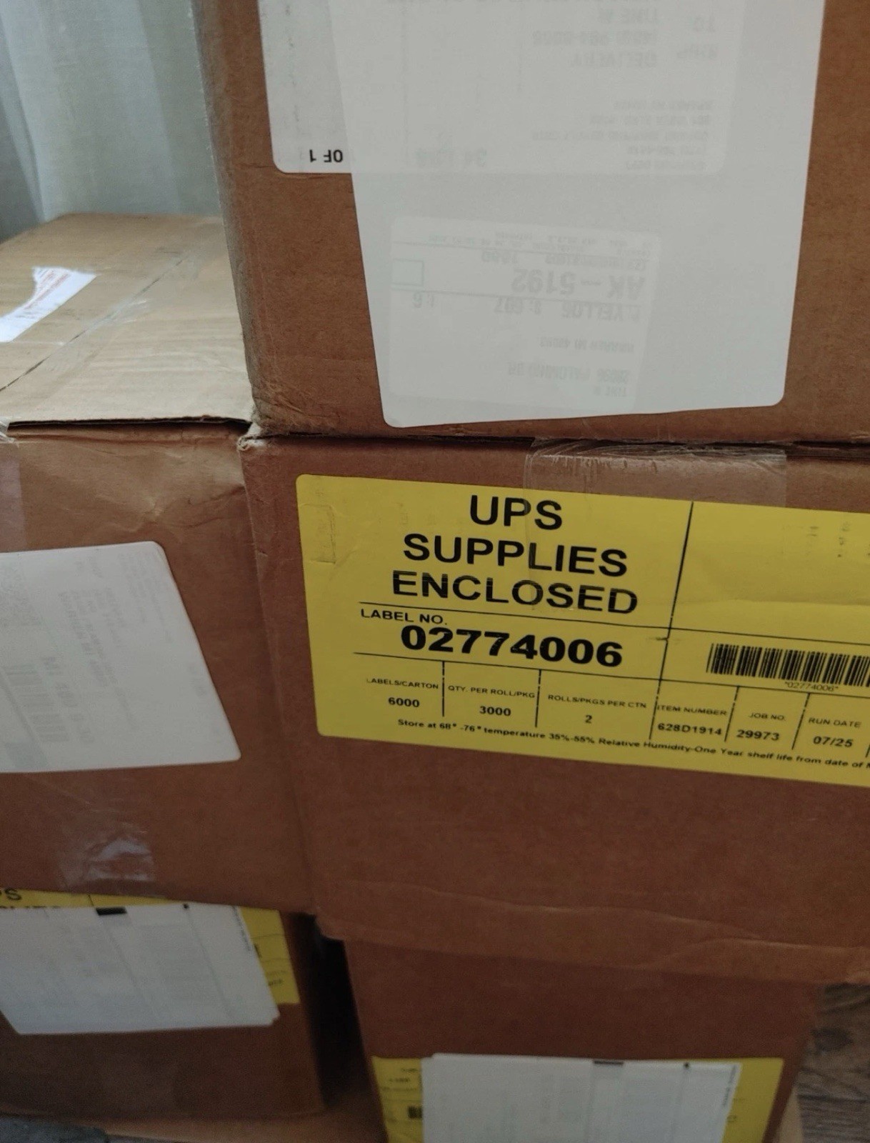 30,000 Blank 4 x 6 Direct Thermal Fanfold Peel & Stick UPS Shipping Labels Bulk 