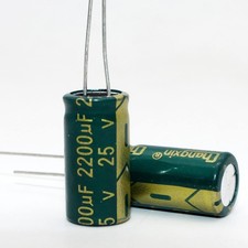 (Pack of 10) 2200UF 25V Capacitor 10x20mm Aluminum Electrolytic Capacitors fo... picture