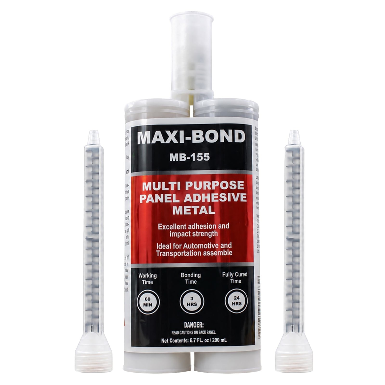 Maxi-Bond MB-155 2-Part Epoxy Panel Adhesive Clear Non-Sag Metal Fiberglass Maxi-Bond MB-155 2-Part Epoxy Panel Adhesive Clear Non-Sag Metal Fiberglass