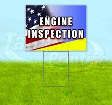 ENGINE INSPECTION Yard Sign Corrugated Plastic Bandit Lawn Decoration USA picture