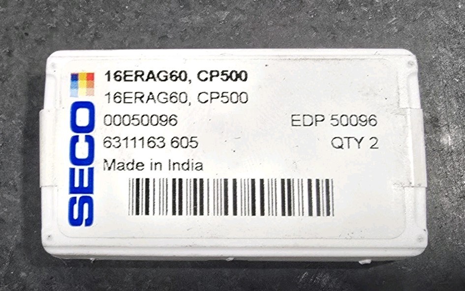SECO 16ERAG60 CP500 Carbide External Threading Inserts QTY 2  