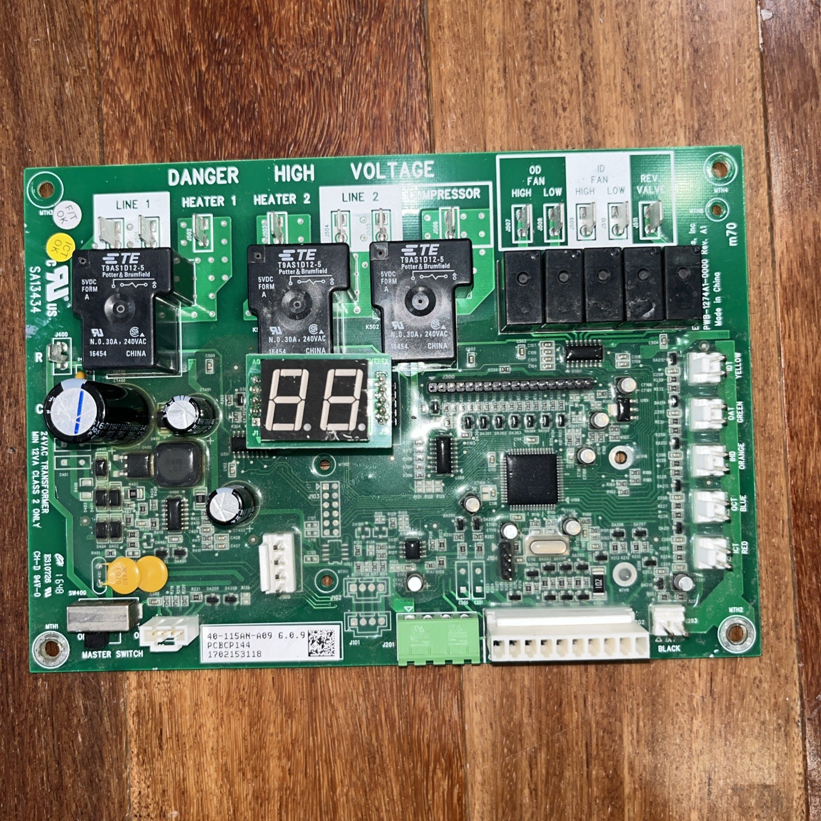 Amana PTAC PCBCP144 Circuit Control Board 40-115AN-A09 PWB-1274A1-0000