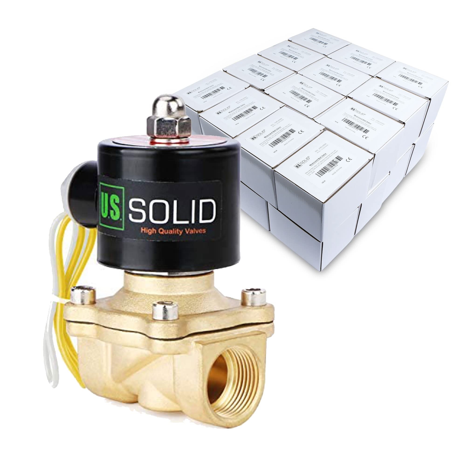 20pcs U.S. Solid Electric Solenoid Valve 3/4 inch Brass 24V DC 20pcs U.S. Solid Electric Solenoid Valve 3/4 inch Brass 24V DC