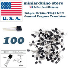 100Pcs 2N3904 TO-92  common NPN bipolar junction general purpose transistor USA picture