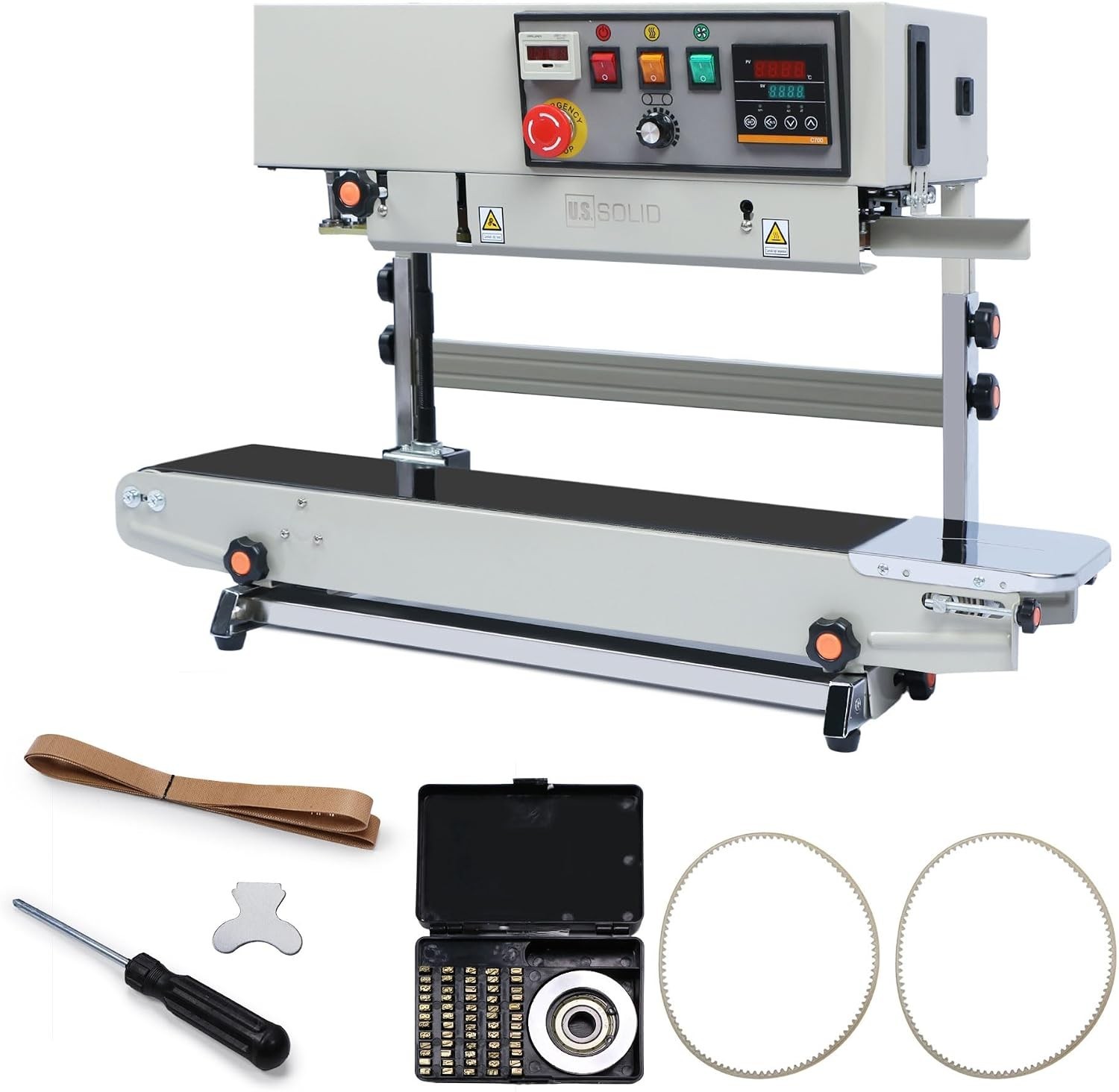 Automatic Continuous Band Sealer with Stand - Industrial Bag Sealing Machine wit