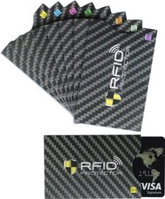 Set of 8 RFID Blocking Sleeves 8 Credit Card Protector Holders Identity Theft Pr picture