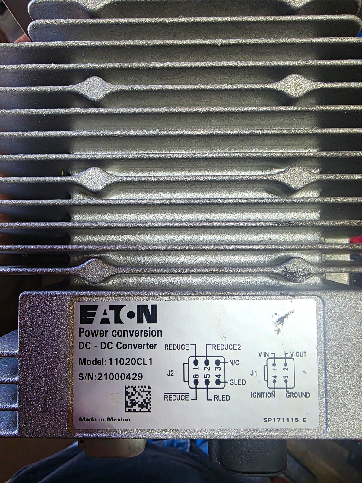 Eaton 11020CL1 DC-DC Converter 12V to 24V 20A 480W Isolated Chassis Eaton 11020CL1 DC-DC Converter 12V to 24V 20A 480W Isolated Chassis