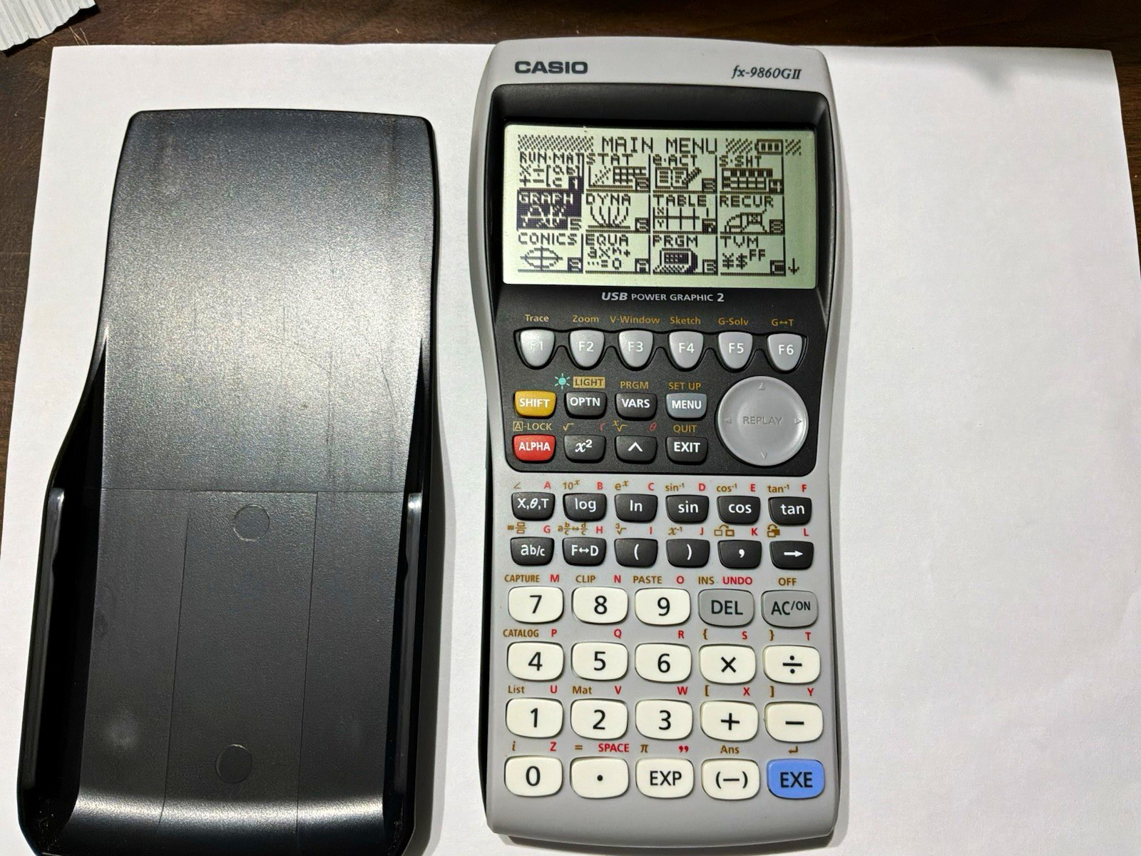 Casio fx-9860GII Graphing Calculator USB Programmable Large LCD Slide Cover Casio fx-9860GII Graphing Calculator USB Programmable Large LCD Slide Cover