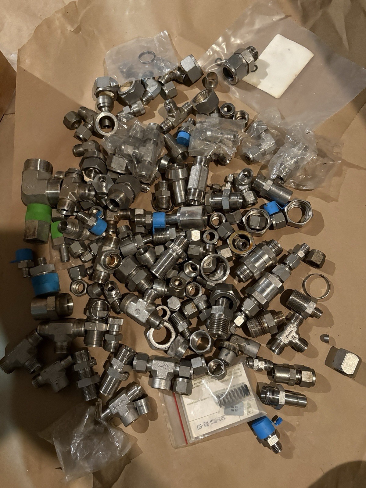 15+ LB Swagelok SSP Whitey Nupro Stainless Steel Fittings Valves Lot Mostly NOS 15+ LB Swagelok SSP Whitey Nupro Stainless Steel Fittings Valves Lot Mostly NOS