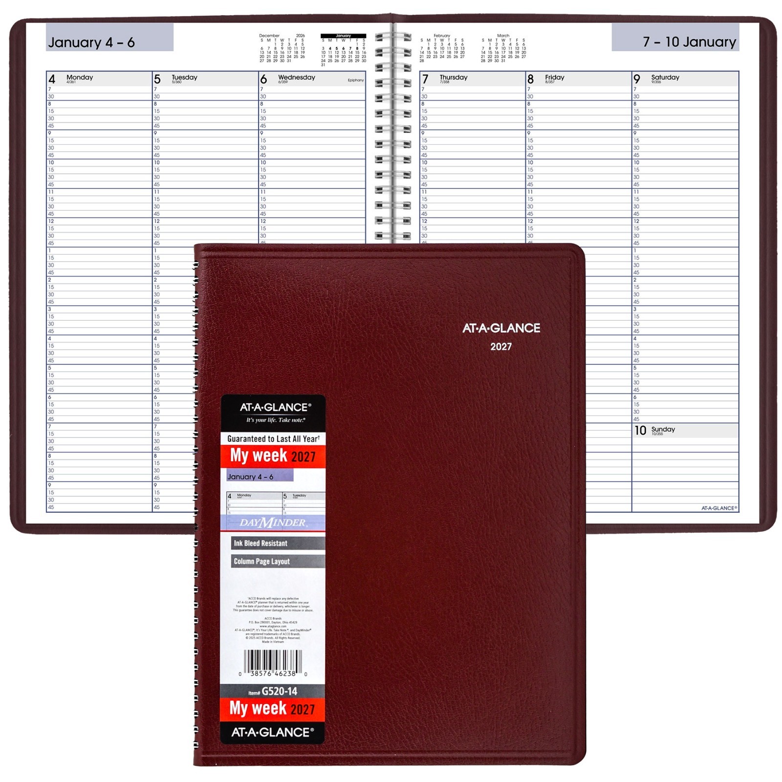 2027 At-A-Glance G520-14 DayMinder Weekly Appointment Book, 8 x 11\ 2027 At-A-Glance G520-14 DayMinder Weekly Appointment Book, 8 x 11\