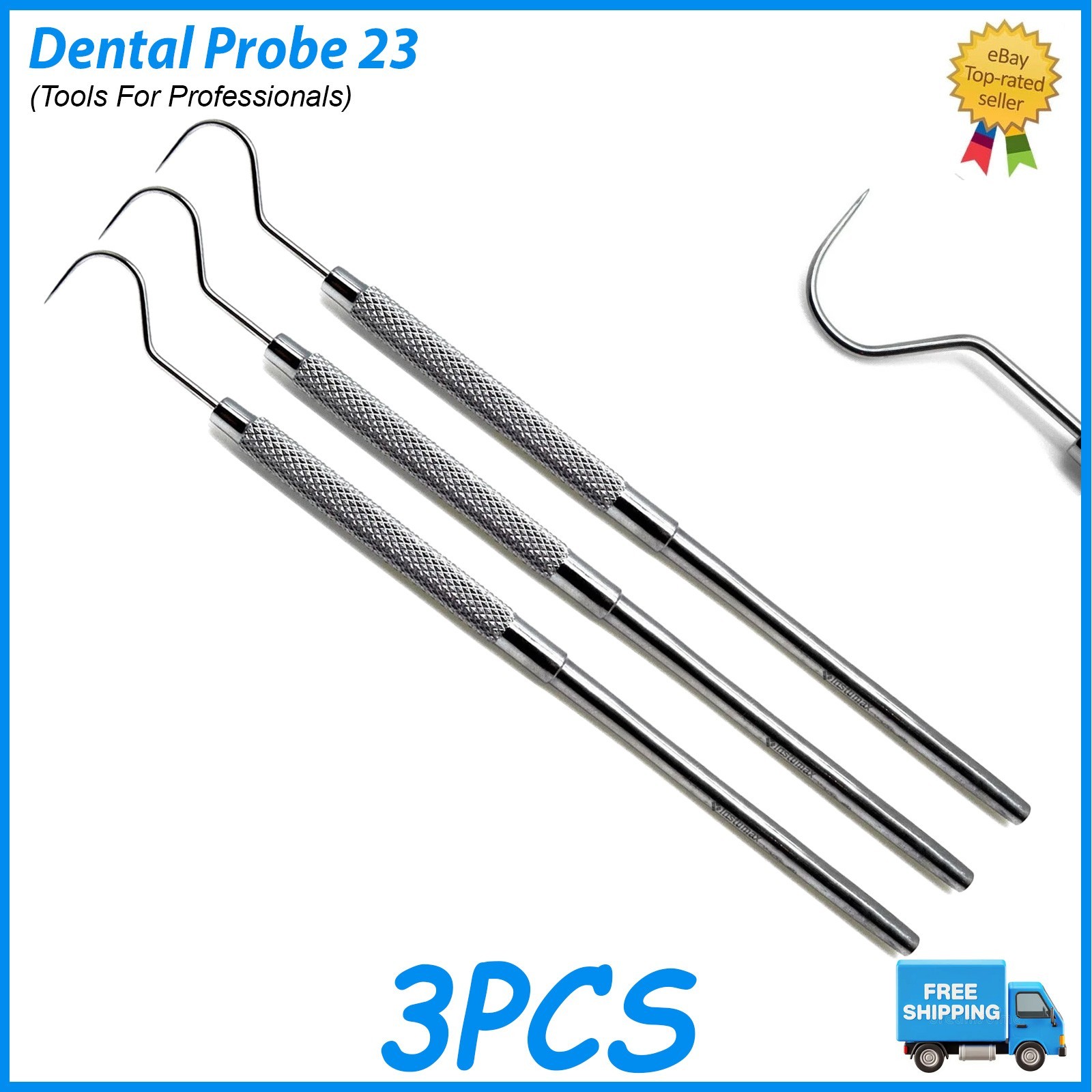 Professional Dental Explorer Probe 23 Color Marked Perio Examination Tool Professional Dental Explorer Probe 23 Color Marked Perio Examination Tool
