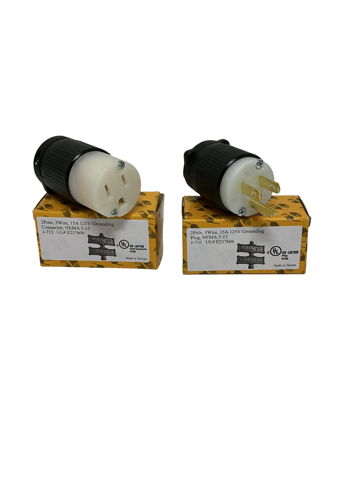 5-15P & 5-15R NEMA Plug Connector Set 15A 125V Heavy Duty Choose Pack Size 5-15P & 5-15R NEMA Plug Connector Set 15A 125V Heavy Duty Choose Pack Size
