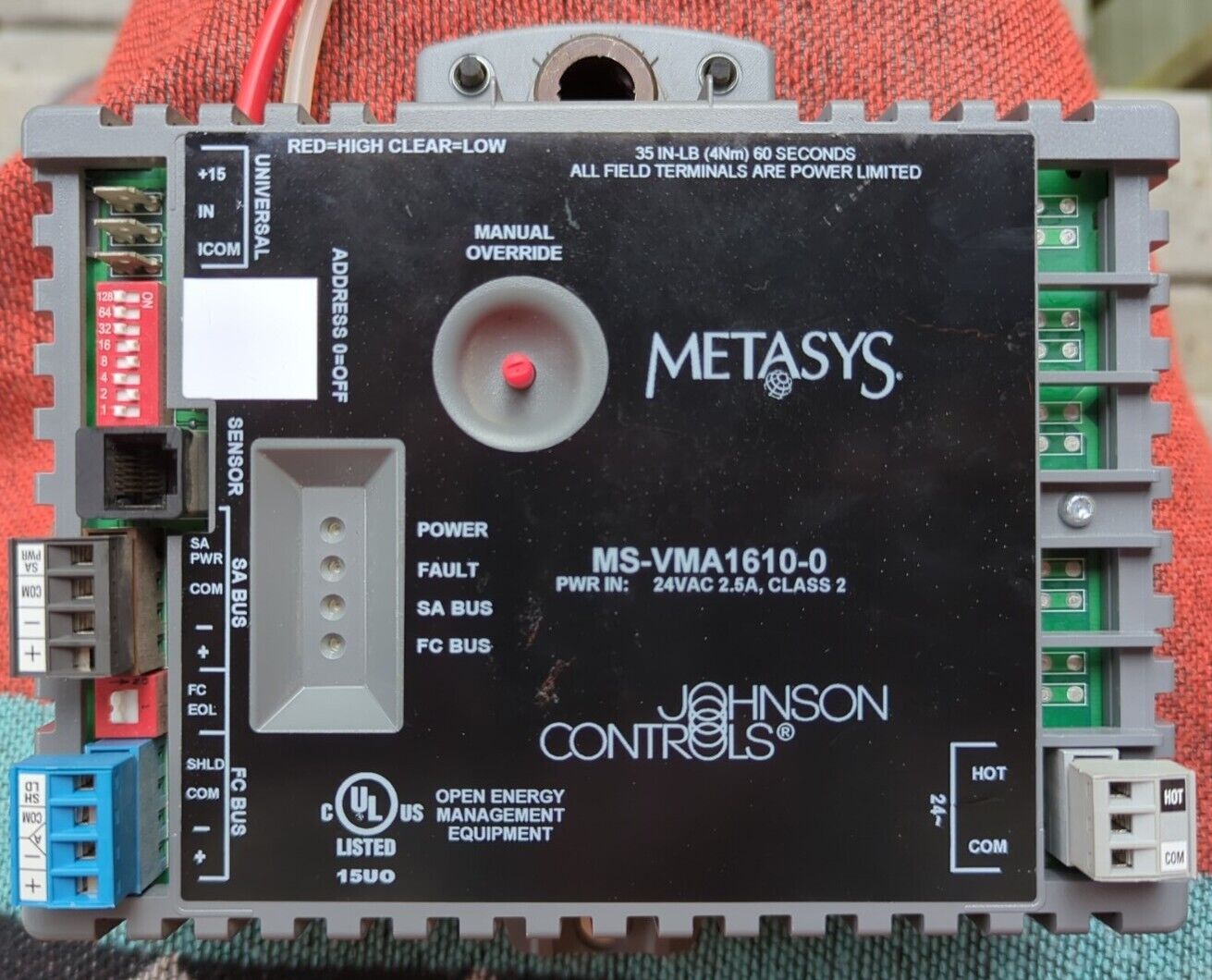 Johnson Controls Metasys MS-VMA 1610-0 Variable Air Controller 