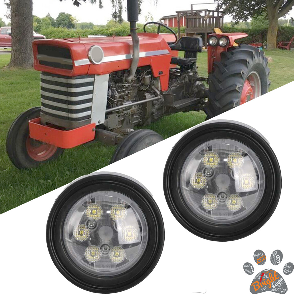 Pair LED Flat Top Fender Lights for Massey Ferguson 150, 165, 175, 245, 255, 285 Pair LED Flat Top Fender Lights for Massey Ferguson 150, 165, 175, 245, 255, 285