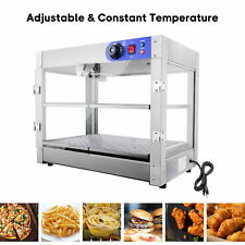 2-Tier Commercial Food Warmer Display Countertop Heat Food Pizza Store Cupboard picture