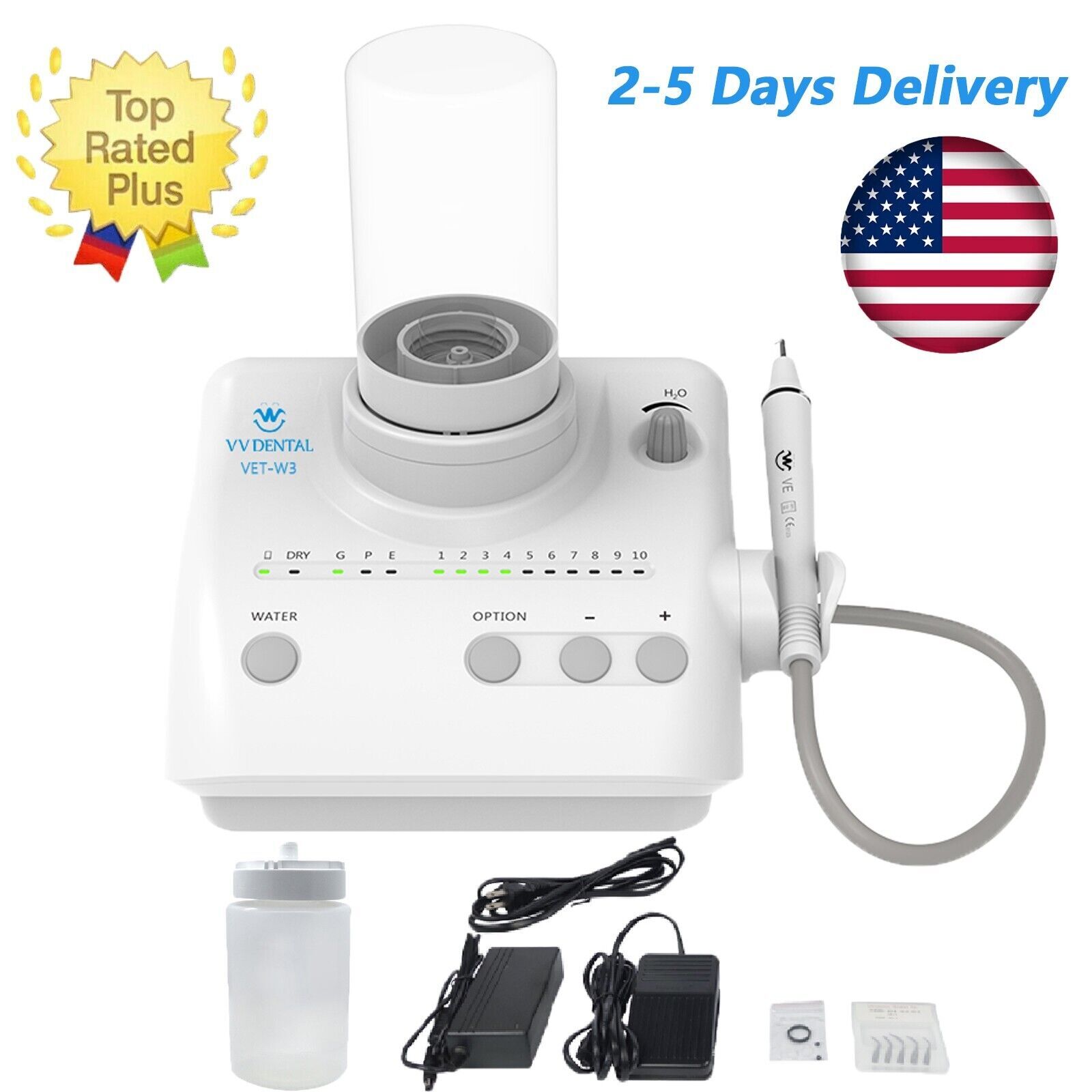 Dental Ultrasonic Piezo Scaler 2 Bottles Fits EMS Cavitron Woodpecker Handpiece Dental Ultrasonic Piezo Scaler 2 Bottles Fits EMS Cavitron Woodpecker Handpiece