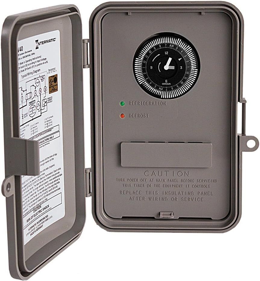 Intermatic Dtav40 Auto Voltage Defrost Timer 120 to 240 Vac 60 Hz 40 a 2 Hp