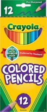 Crayola Colored Pencils, Assorted Colors, Pre-sharpened, Adult Coloring, 12 Coun picture