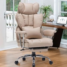 Efomao Desk Office Chair 400LBS, Big and Tall Office Chair, PU Leather picture
