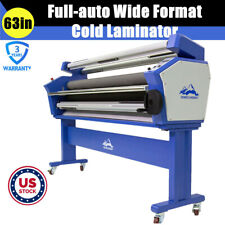 US Stock QOMOLANGMA 63in Full-auto Wide Format Cold Laminator with Heat Assisted picture
