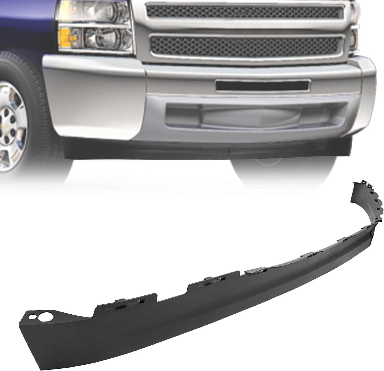 Front Bumper Lower Valance Compatible with 2007-2013 Chevy Chevrolet Silverado 1 Front Bumper Lower Valance Compatible with 2007-2013 Chevy Chevrolet Silverado 1