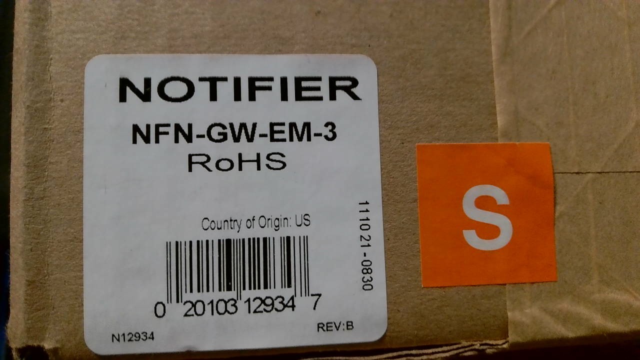 NEW Notifier NFN-GW-EM-3 Embedded NFN Gateway Factory Sealed NEW Notifier NFN-GW-EM-3 Embedded NFN Gateway Factory Sealed