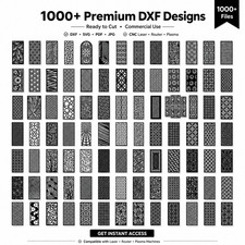 +1000 CNC DXF SVG Decorative Screen Panels Laser Cut Router Plasma Vector Bundle picture