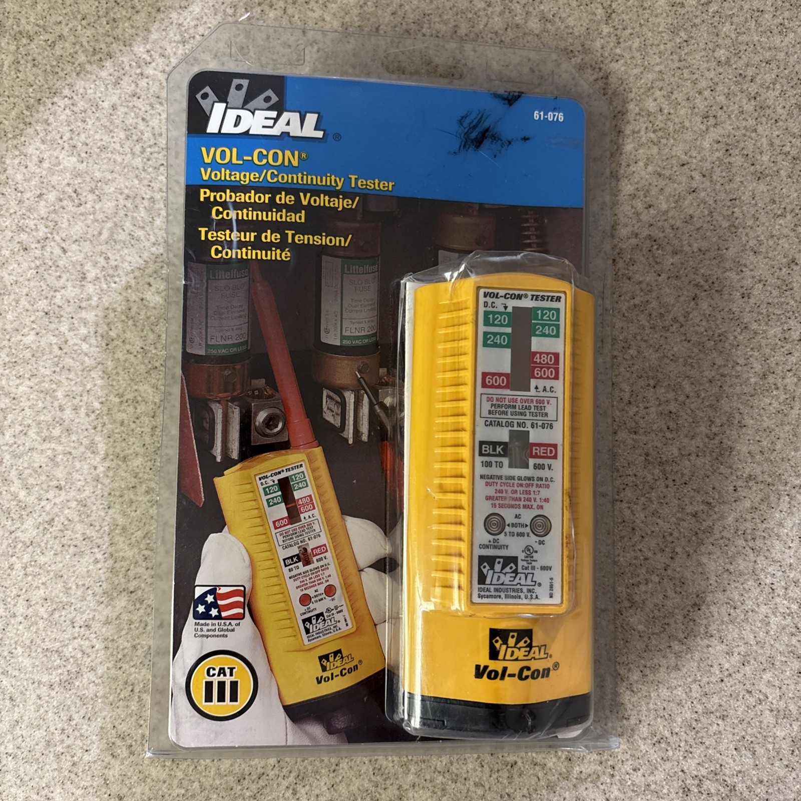 IDEAL 61-076 Vol-Con Solenoid Voltage/Continuity Tester with LED Lamp Indicator IDEAL 61-076 Vol-Con Solenoid Voltage/Continuity Tester with LED Lamp Indicator