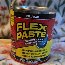 Flex Paste Super Thick Rubberized Paste Black 3 lb Waterproof Sealant PFSBLKR32 picture