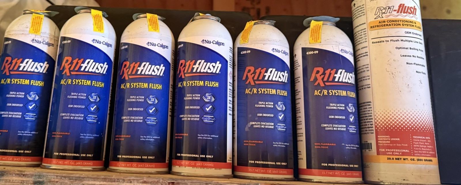 Lot of 10(ten) 15.7 oz Sealed cans of NU CALGON Rx11 Flush Lot of 10(ten) 15.7 oz Sealed cans of NU CALGON Rx11 Flush