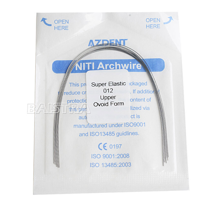 10pcs AZDENT Dental Orthodontic Super Elastic Niti Arch Wire Round Ovoid Form US