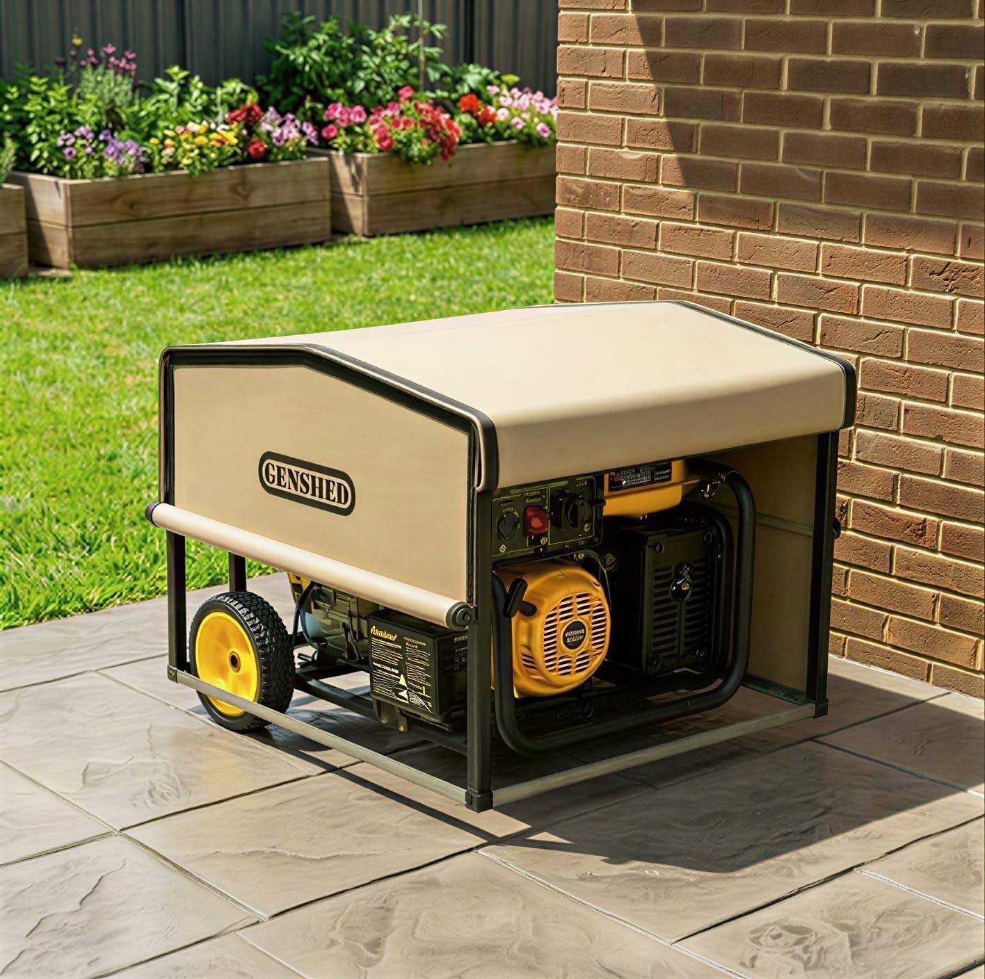 Generator Shed For Storing & Running Generator Outdoor - Combining Generator Cov Generator Shed For Storing & Running Generator Outdoor - Combining Generator Cov