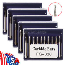 50pcs Dental Tungsten Carbide Burs FG # 330 Pear For High Speed Handpiece picture