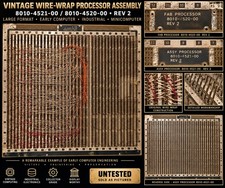 Vintage Wire-Wrap Processor Backplane 8010-4521-00 / 8010-4520-00 Rev 2 Computer picture