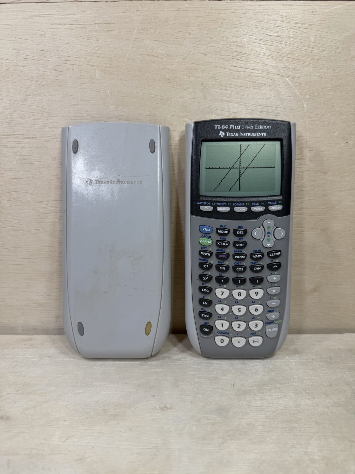 Texas Instruments Ti Grey Texas Instrument TI 84 Plus Silver Edition Graphing Calculator with ...