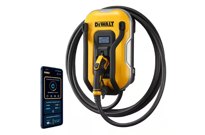 DEWALT Level 2 EV Charger 48A 240V 11.5kW Wall Mount 25ft Cable Weatherproof DEWALT Level 2 EV Charger 48A 240V 11.5kW Wall Mount 25ft Cable Weatherproof