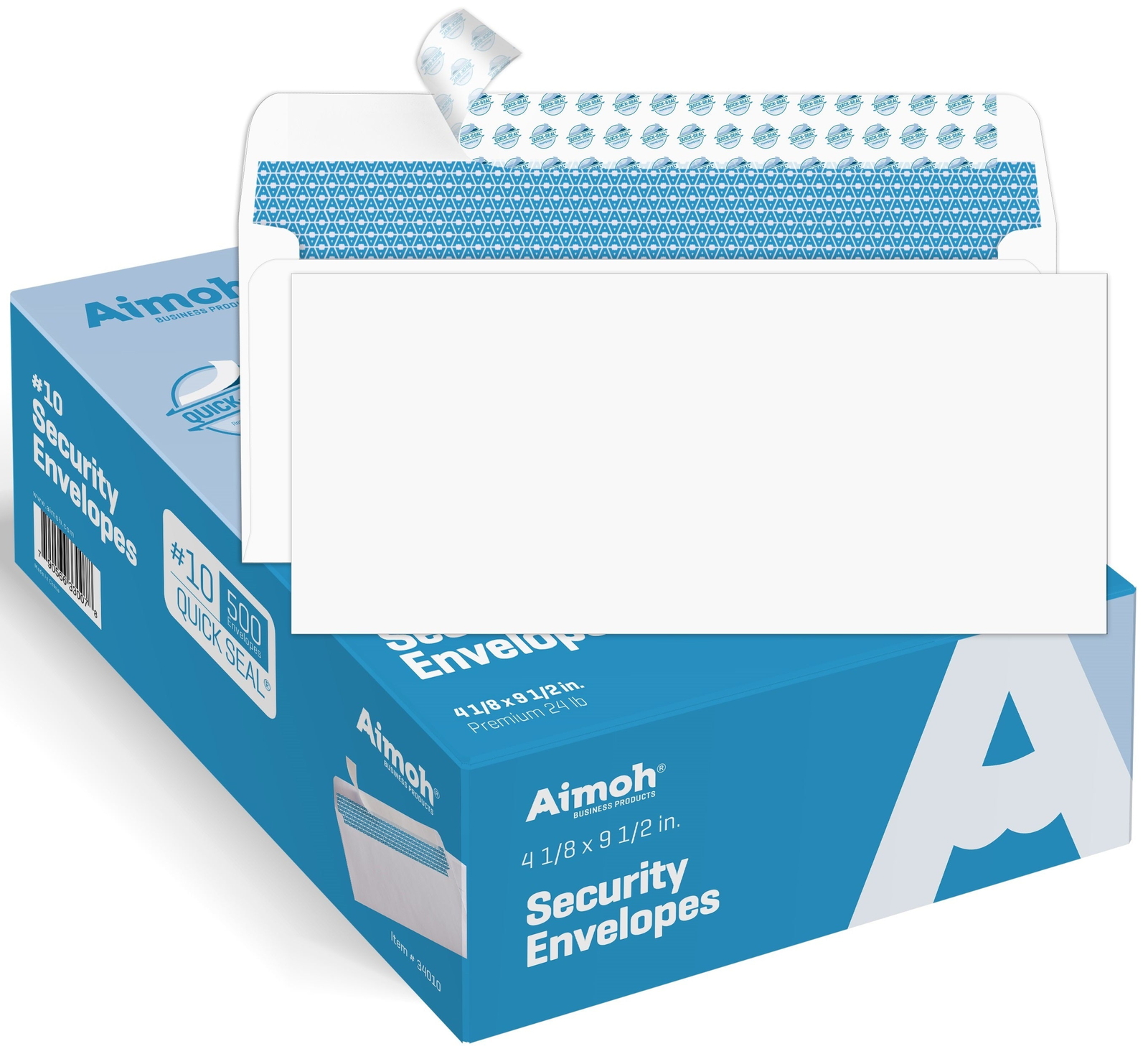 #10 Security Letter Envelopes - Self-Seal - Windowless - 500 Count - (34010-E) #10 Security Letter Envelopes - Self-Seal - Windowless - 500 Count - (34010-E)