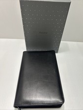 Filofax Metropol Leather Zipped Planner 026978 Black New 2023 Inserts picture
