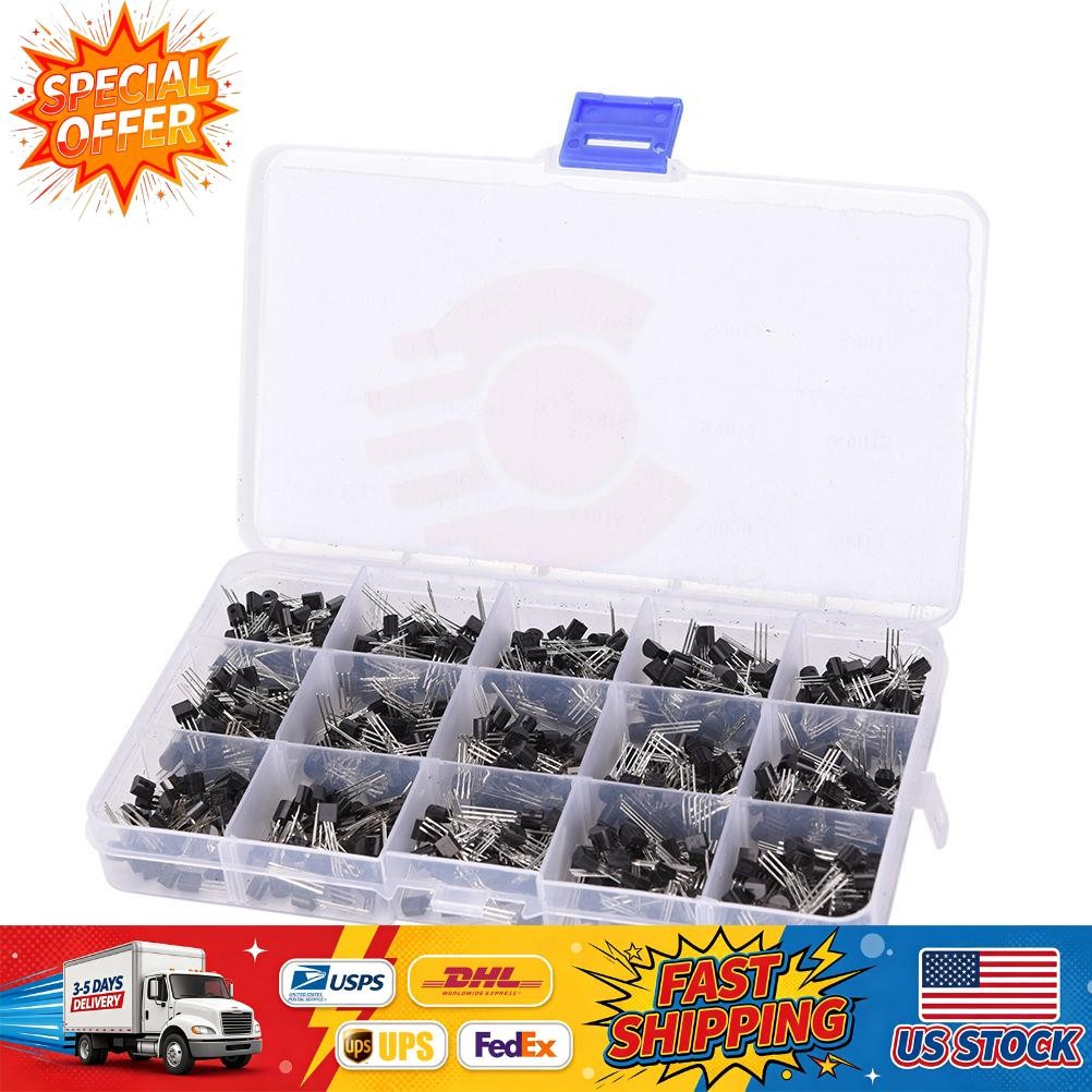 TO-92 Assortment NPN PNP DIY kit 15 value 600pcs Transistor TO-92 Assortment NPN PNP DIY kit 15 value 600pcs Transistor
