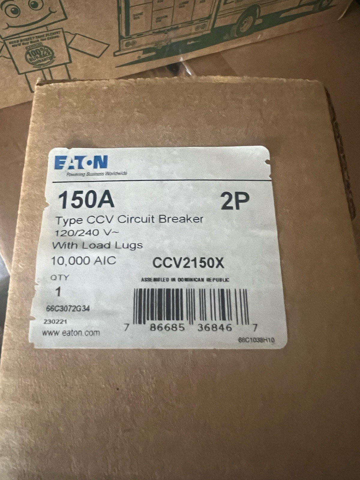 CHEAP Eaton CCV2150X 150 Amp Circuit Breaker