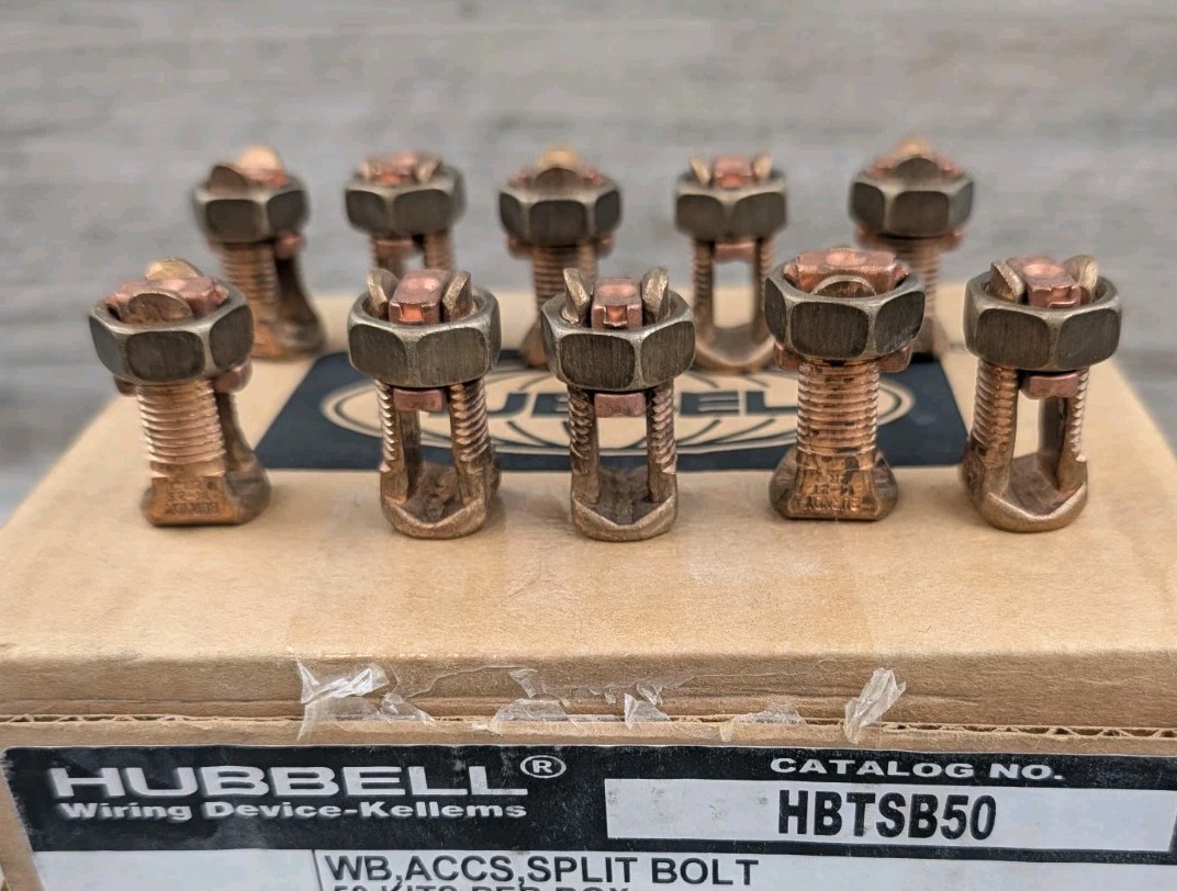 10 Kits KS22 Burndy 14-2 16-25 Copper Alloy Servit Split Bolt 6-Run New 10 Kits KS22 Burndy 14-2 16-25 Copper Alloy Servit Split Bolt 6-Run New
