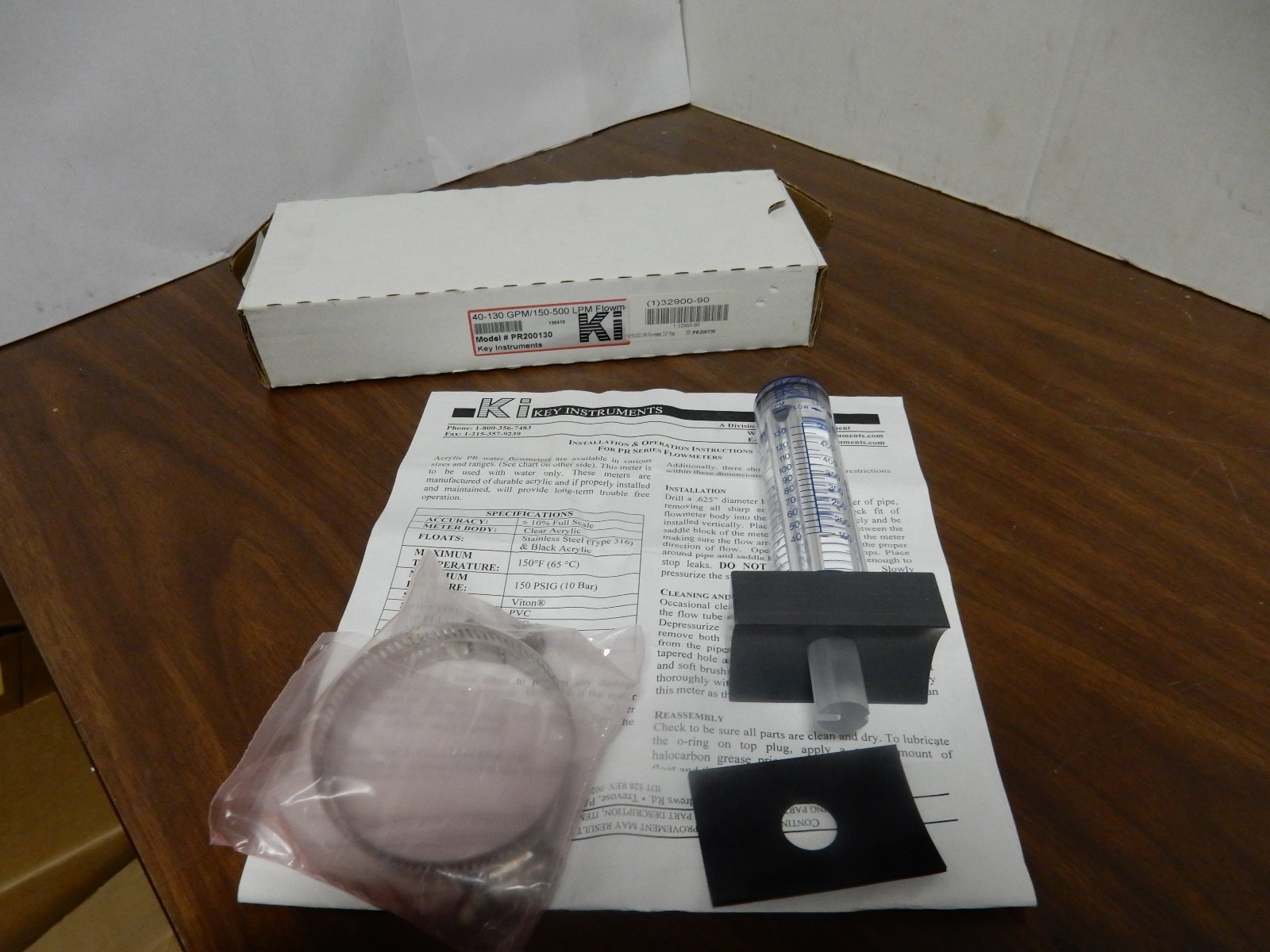 COLE PARMER FLOWMETER PITOT TUBE PR200130 40-130 GPM FOR 2\ COLE PARMER FLOWMETER PITOT TUBE PR200130 40-130 GPM FOR 2\