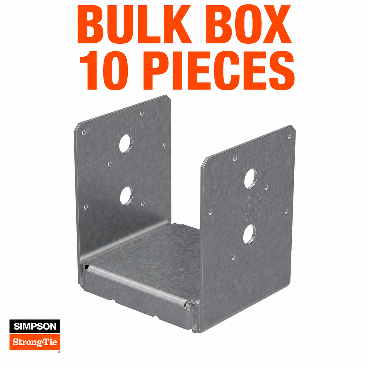 Simpson Strong-Tie 6 x 6 ADJUSTABLE POST BASE ZMAX ABU66Z Bulk 10pcs Box Simpson Strong-Tie 6 x 6 ADJUSTABLE POST BASE ZMAX ABU66Z Bulk 10pcs Box
