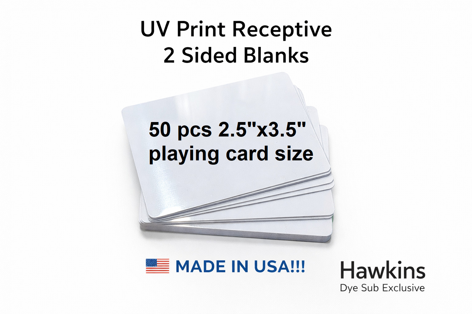 50pcs 2-Sided UV Print Receptive .030 50pcs 2-Sided UV Print Receptive .030