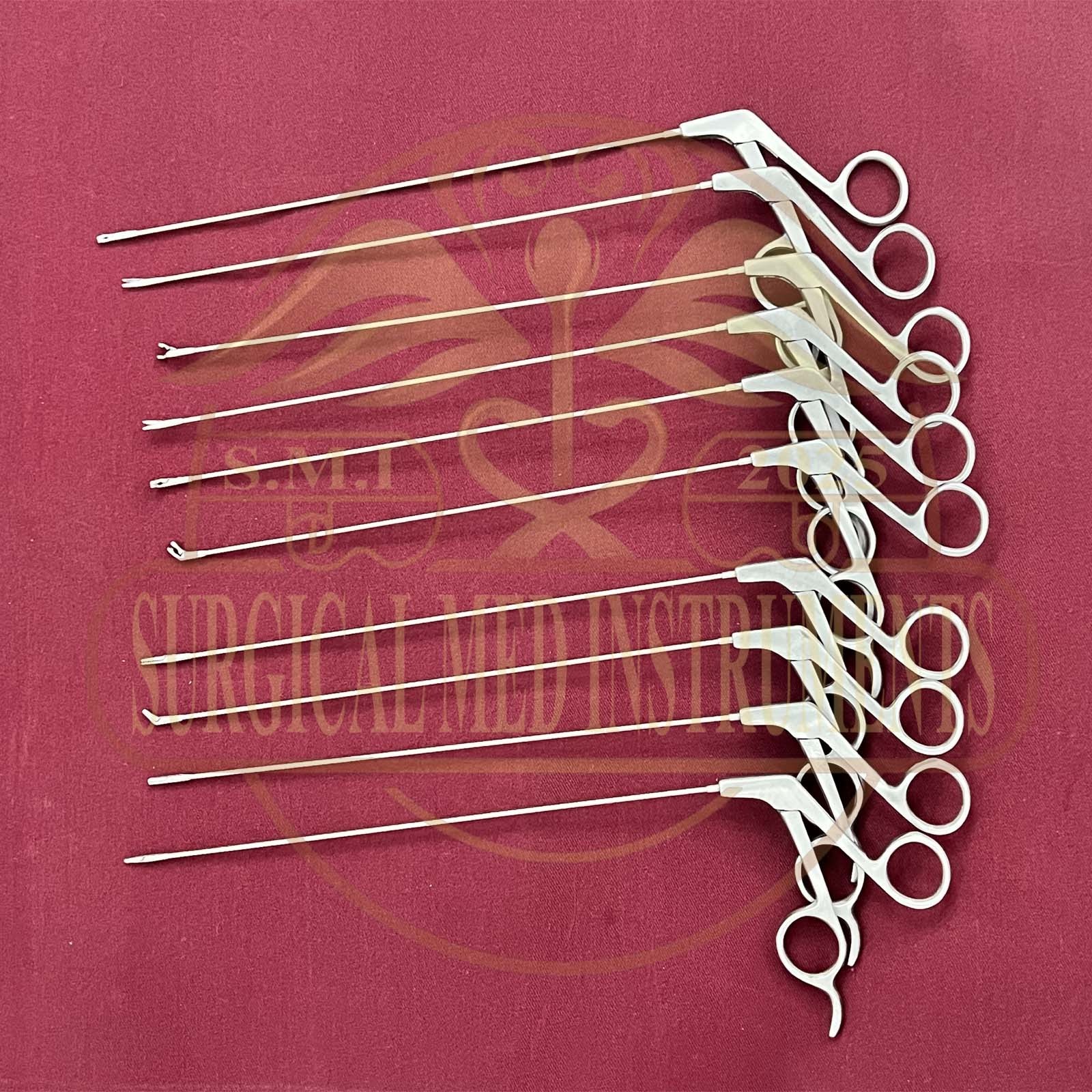 ENT Micro Laryngeal Forceps Set Of 10 PCs, Scissor Grasper Biopsy Cup Etc, 2X250 ENT Micro Laryngeal Forceps Set Of 10 PCs, Scissor Grasper Biopsy Cup Etc, 2X250