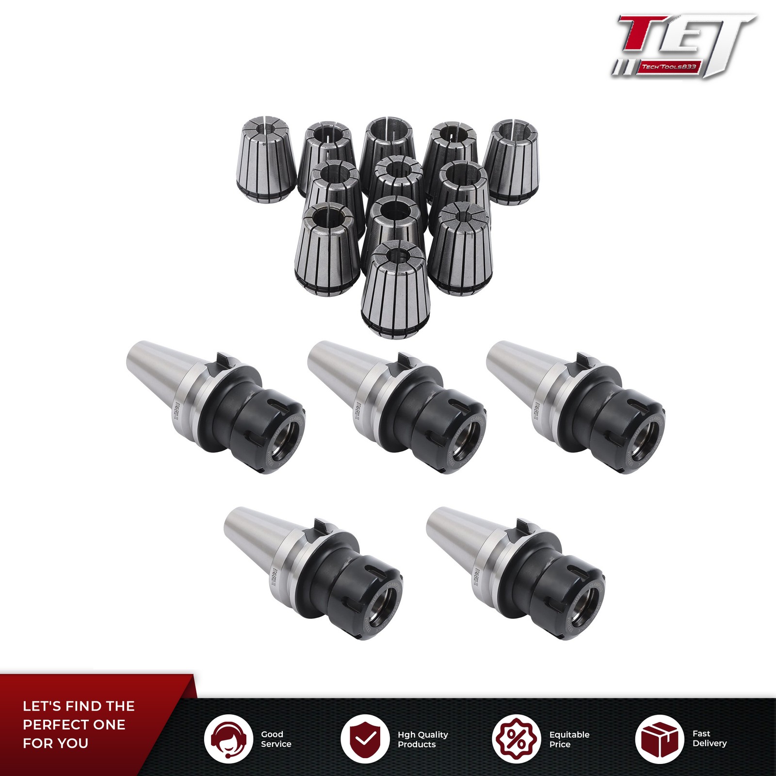 12PC ER32 Collet and 5PC BT40 ER32 Precision Collet Chuck 20000 RPM NEW 12PC ER32 Collet and 5PC BT40 ER32 Precision Collet Chuck 20000 RPM NEW