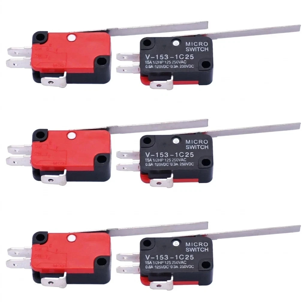 10 Pcs Micro Limit Switch SPDT Snap Action Long Straight Hinge Lever Arm 10 Pcs Micro Limit Switch SPDT Snap Action Long Straight Hinge Lever Arm