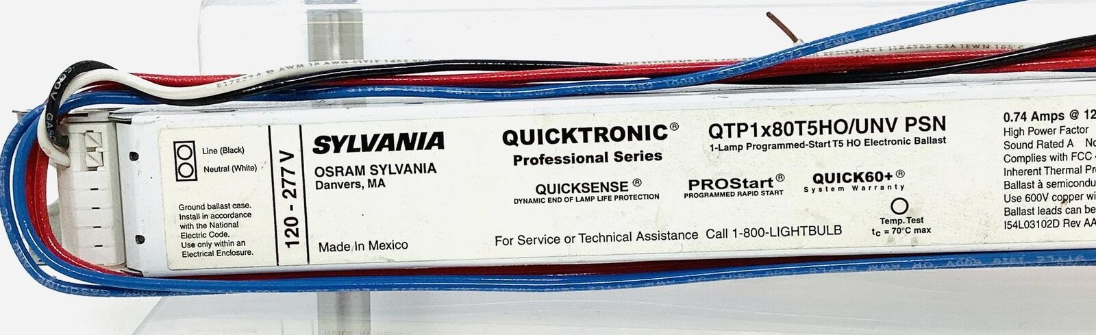 Sylvania Quicktronic Rapid Pro 1-Lamp Programmed-Start T5 HO Electronic Ballast