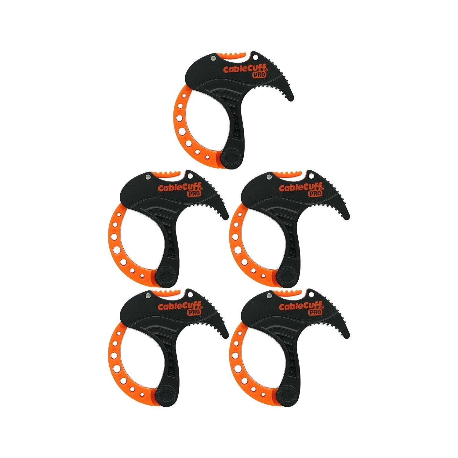 Cable Cuff PRO (5 Pack: 5x Small 1 Inch Diameter) Adjustable, Reusable, Cable...